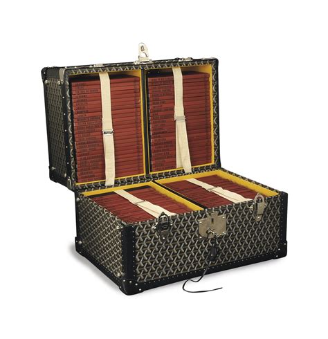 goyard luggage trunk.